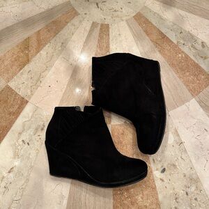 Black Wedge Ankle Boots